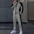 ✨ Easy Everyday Comfort | Men's Color-Block Zip-Up Hoodie & Sweatpants 2-Piece Set